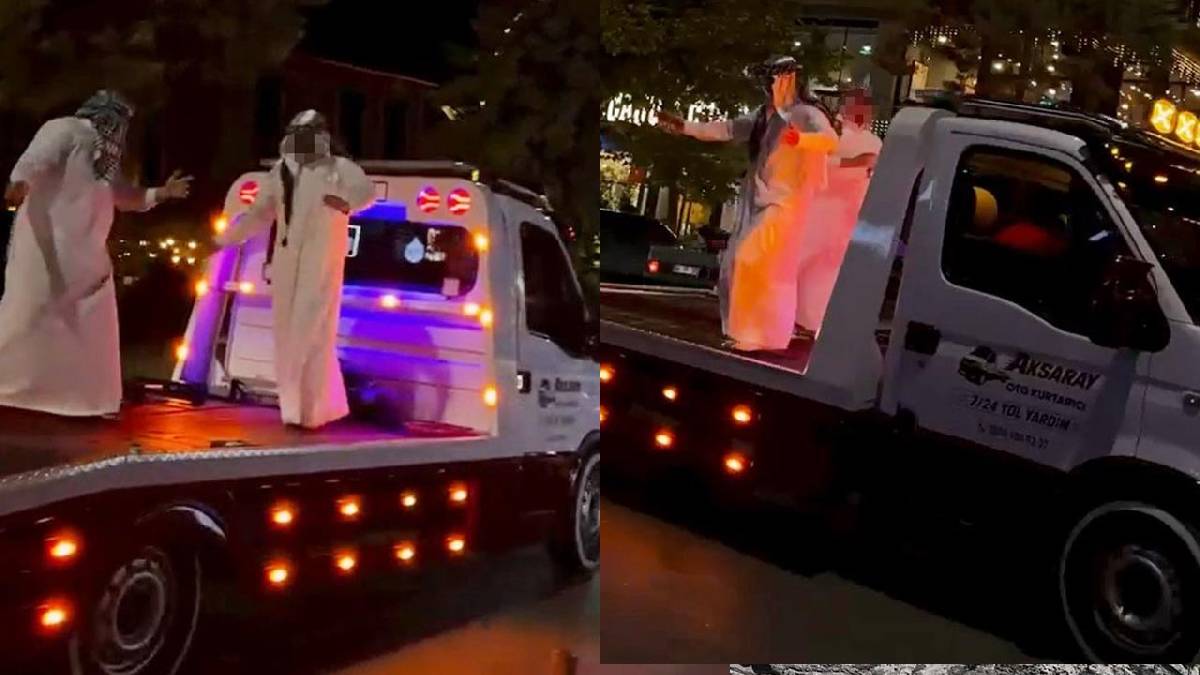 Çekici üzerinde dans pahalıya patladı: Sürücüye 35 bin lira ceza