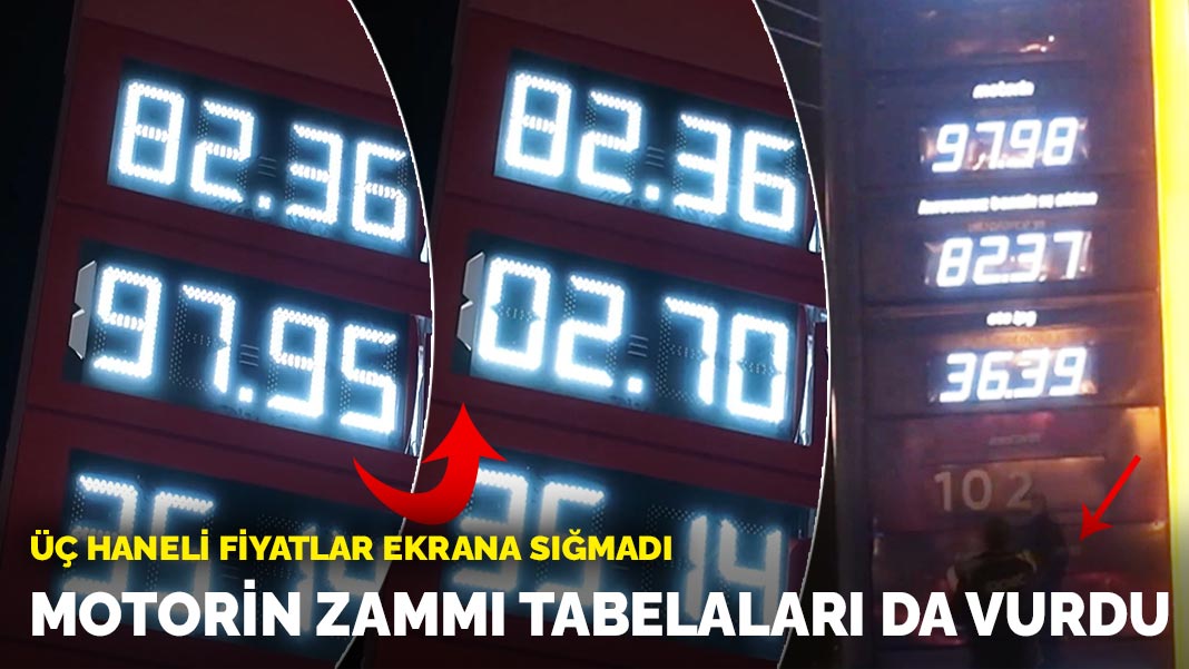 Motorin zammı tabelaları yetersiz kaldı, ek fiyat etiketi kullanılıyor