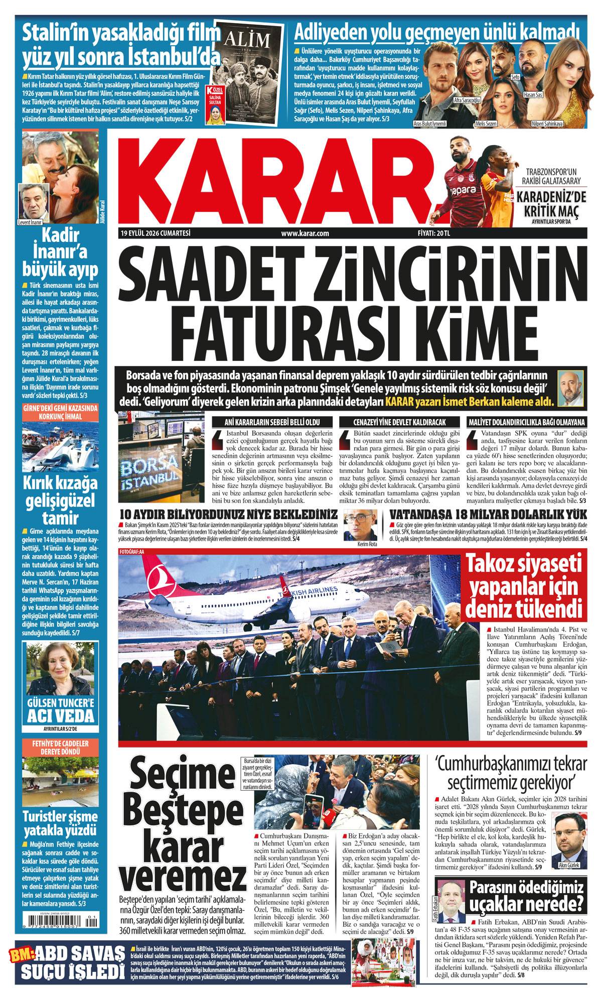 Saadet zincirinin faturası kime