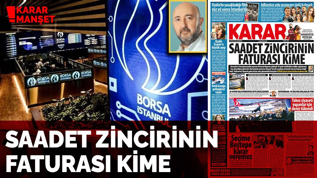 Saadet zincirinin faturası kime