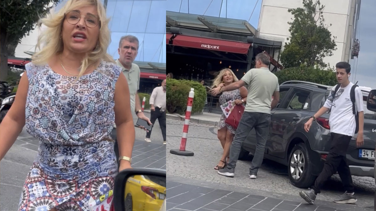 Şişli'de trafikte korna kavgası kamerada: Otomobilin camından uzanıp saldırdı