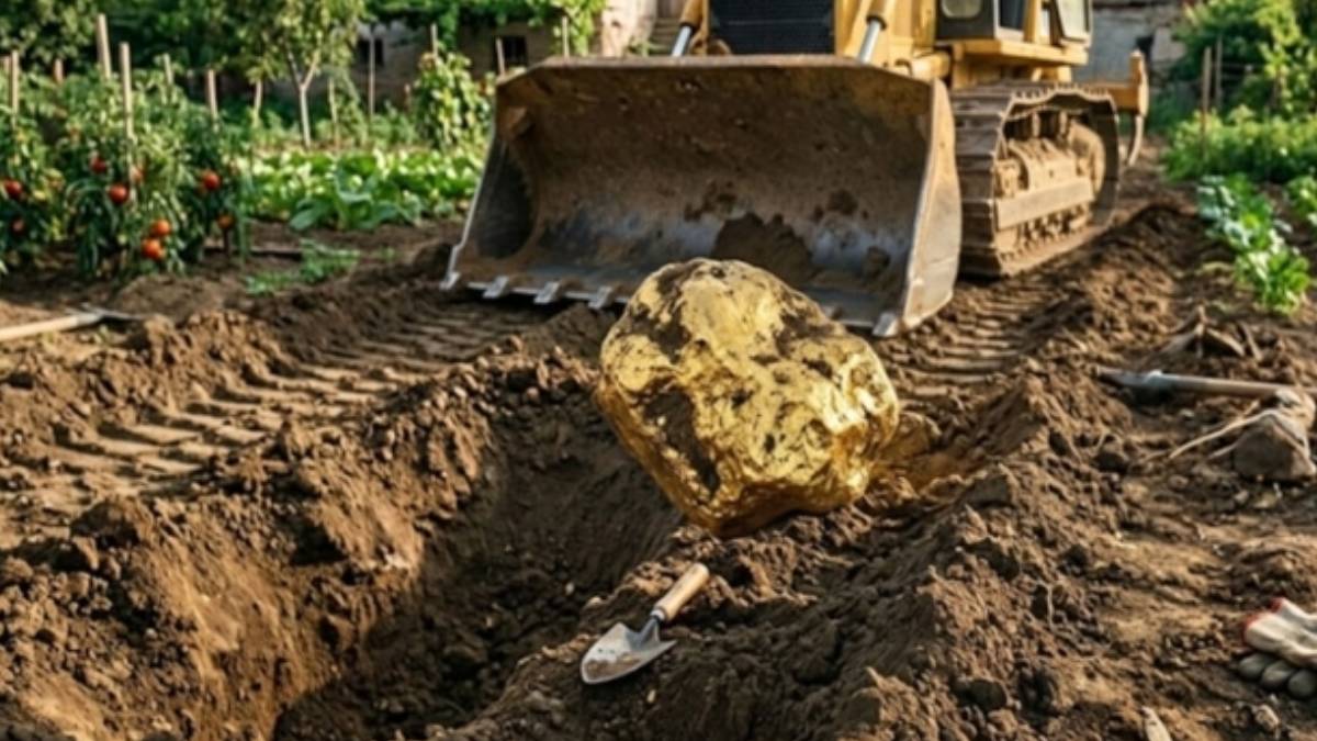 Buldozerle kazı yaparken buldu: 9 kiloluk altın 750 bin dolara satıldı