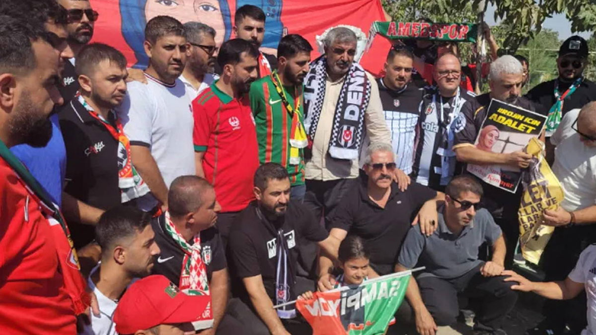 Amedspor ve Beşiktaş taraftarlarından anlamlı ziyaret: Narin, Rojin ve Gülistan’ı unutmadılar