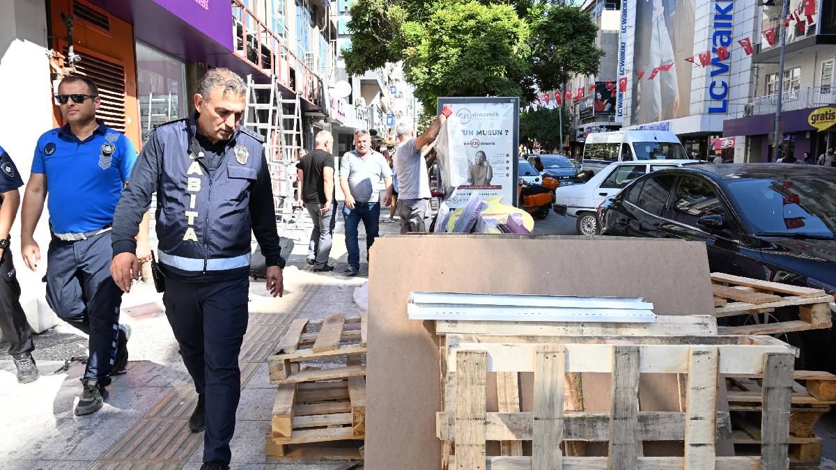 Büyükşehir ve Emniyet’ten kaldırım işgallerine ortak denetim
