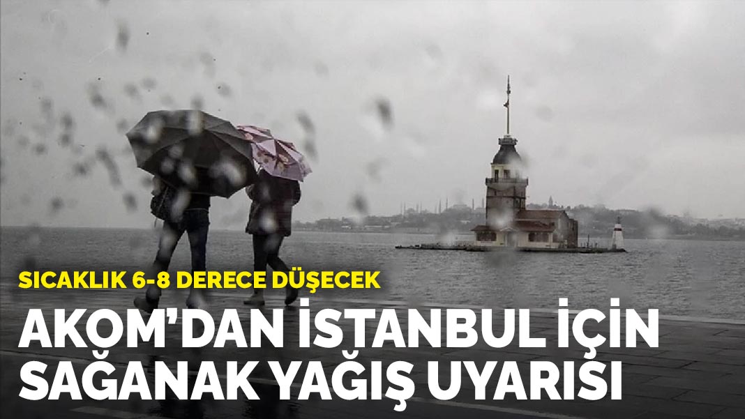 AKOM’dan İstanbul için sağanak uyarısı
