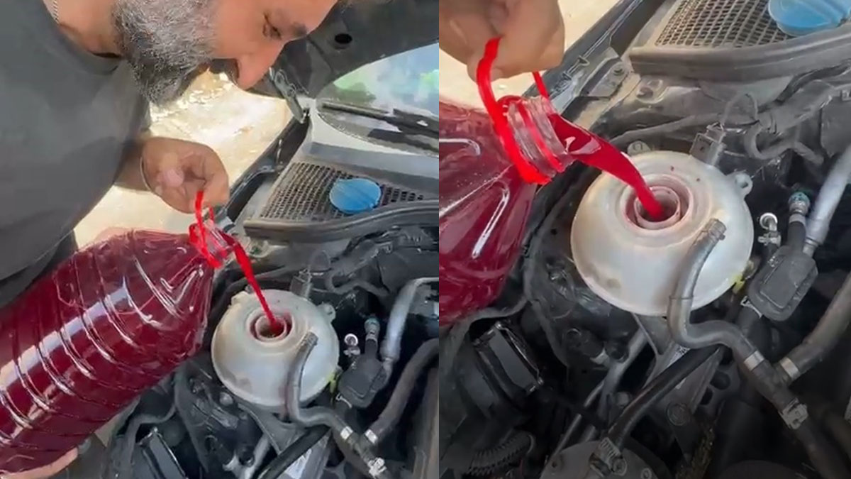 Motor suyu bitti, şalgam suyunu doldurdu: "İnsanı serinletiyorsa aracı da serinletir"