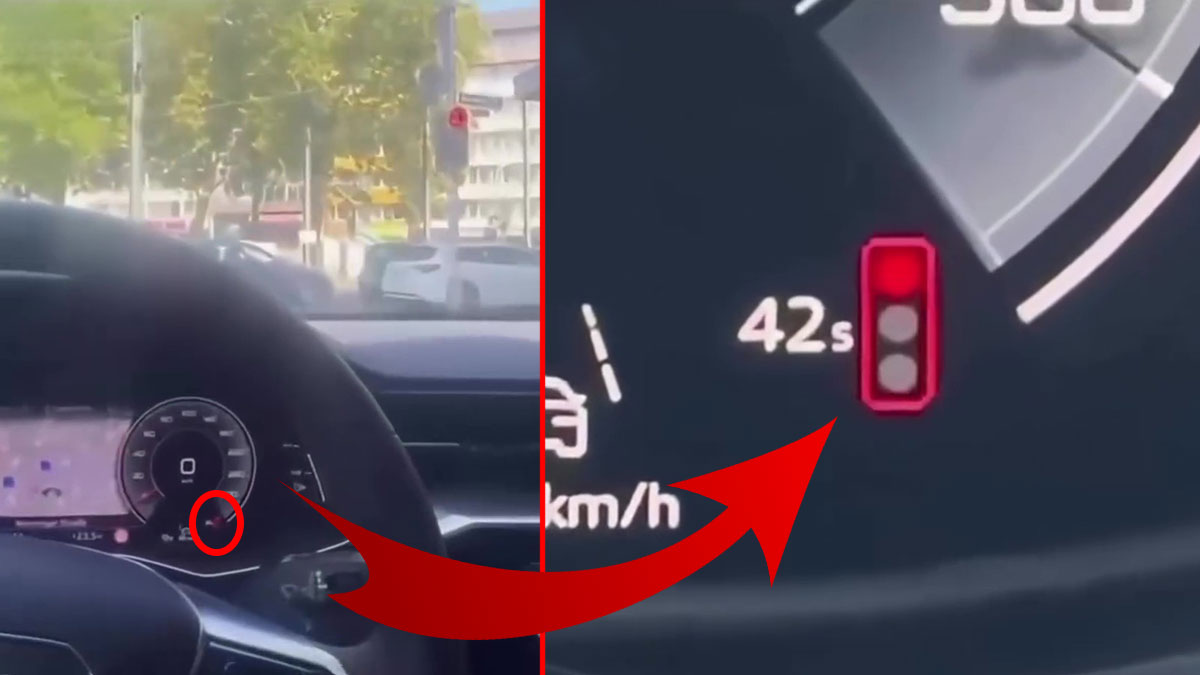 Audi sürücülerine özel kırmızı ışık sayacı