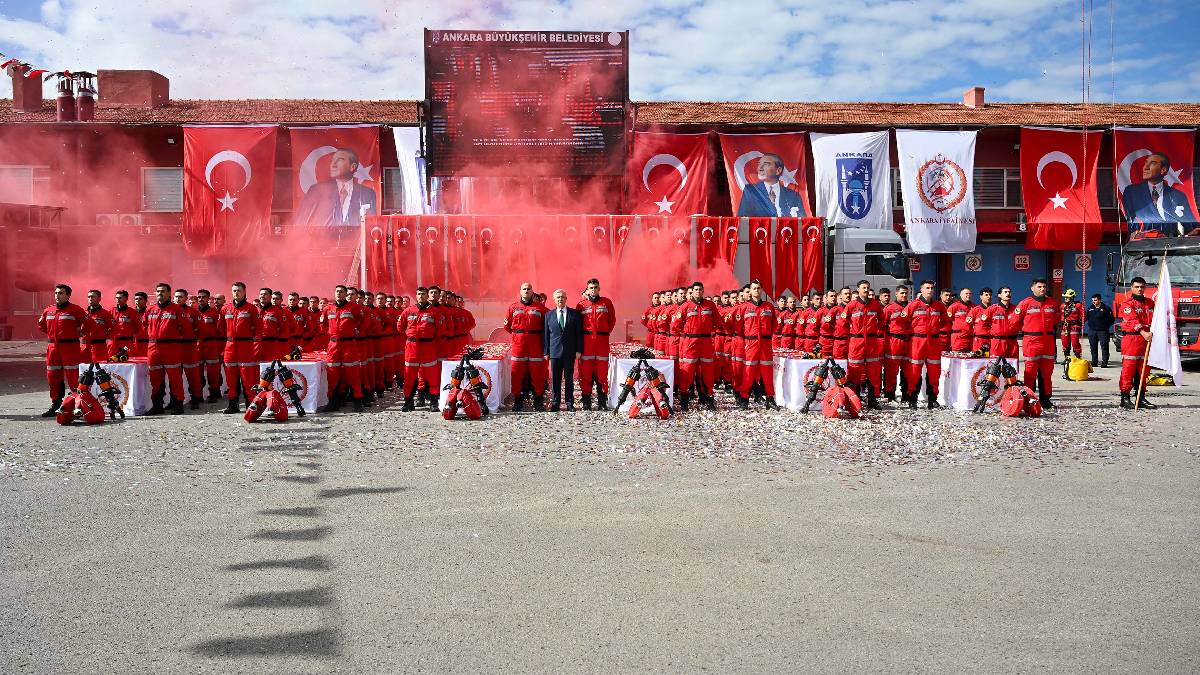 Ankara İtfaiyesi’nde 100 personel yemin etti