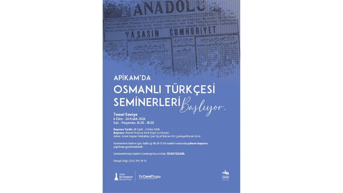 APİKAM'da temel seviye Osmanlı Türkçesi seminerleri başlıyor