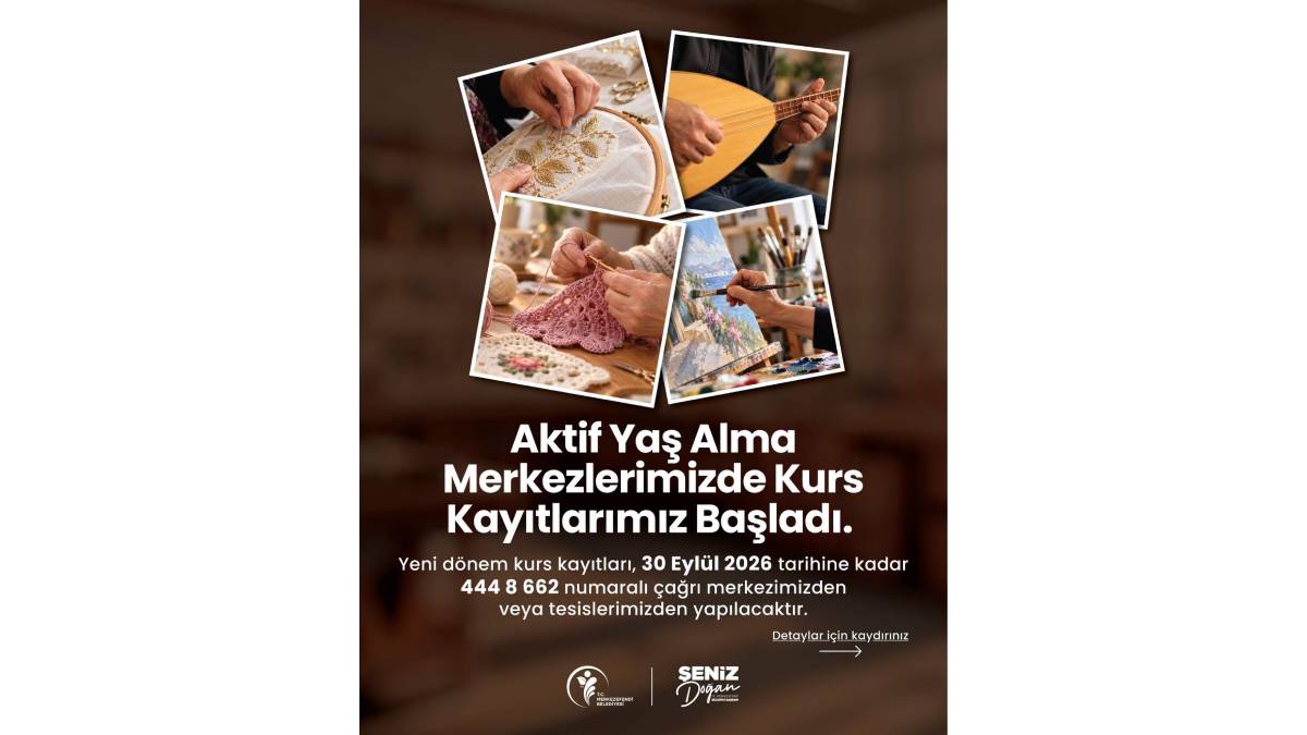 Merkezefendi’de aktif yaş alma merkezlerinde kurs kayıtları başladı