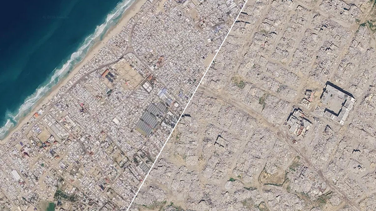 Google Maps görüntüleri Gazze’deki yıkımın boyutunu ortaya koydu