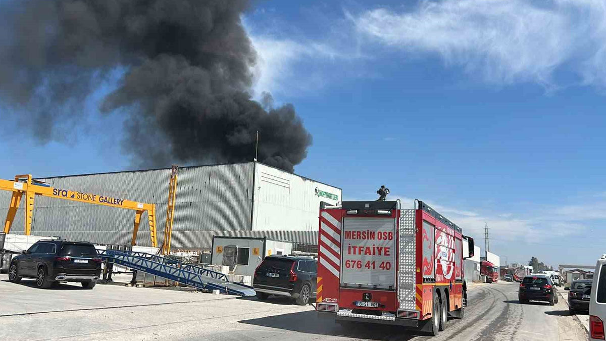 Mersin’de temizlik malzemesi fabrikasında yangın