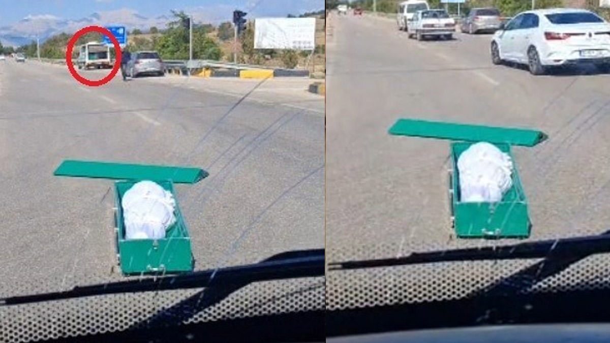 Isparta'da akılalmaz olay! Cenaze nakil aracındaki tabut yola düştü