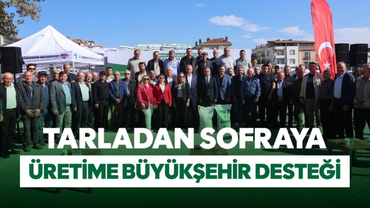 Tarladan sofraya Büyükşehir desteği: Malkara’da Macar fiği ve yem bezelyesi tohumları üreticiyle buluştu