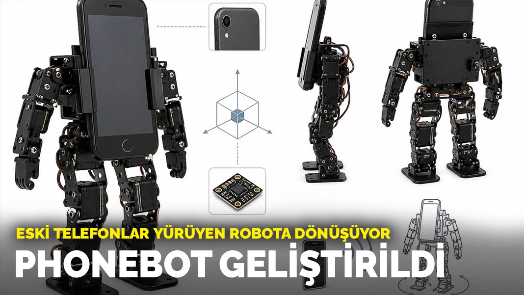 Eski telefonlar yürüyen robota dönüşüyor: PhoneBot geliştirildi