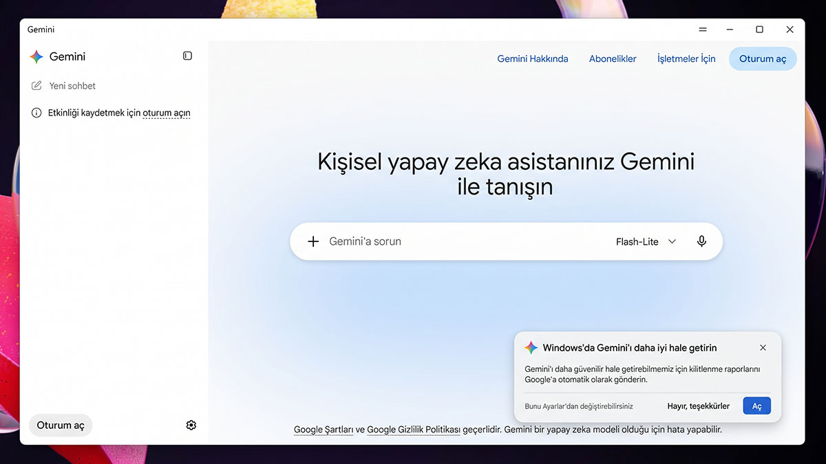 Google Gemini'ı tarayıcıdan açma devri bitti: Windows sürümü yayınlandı