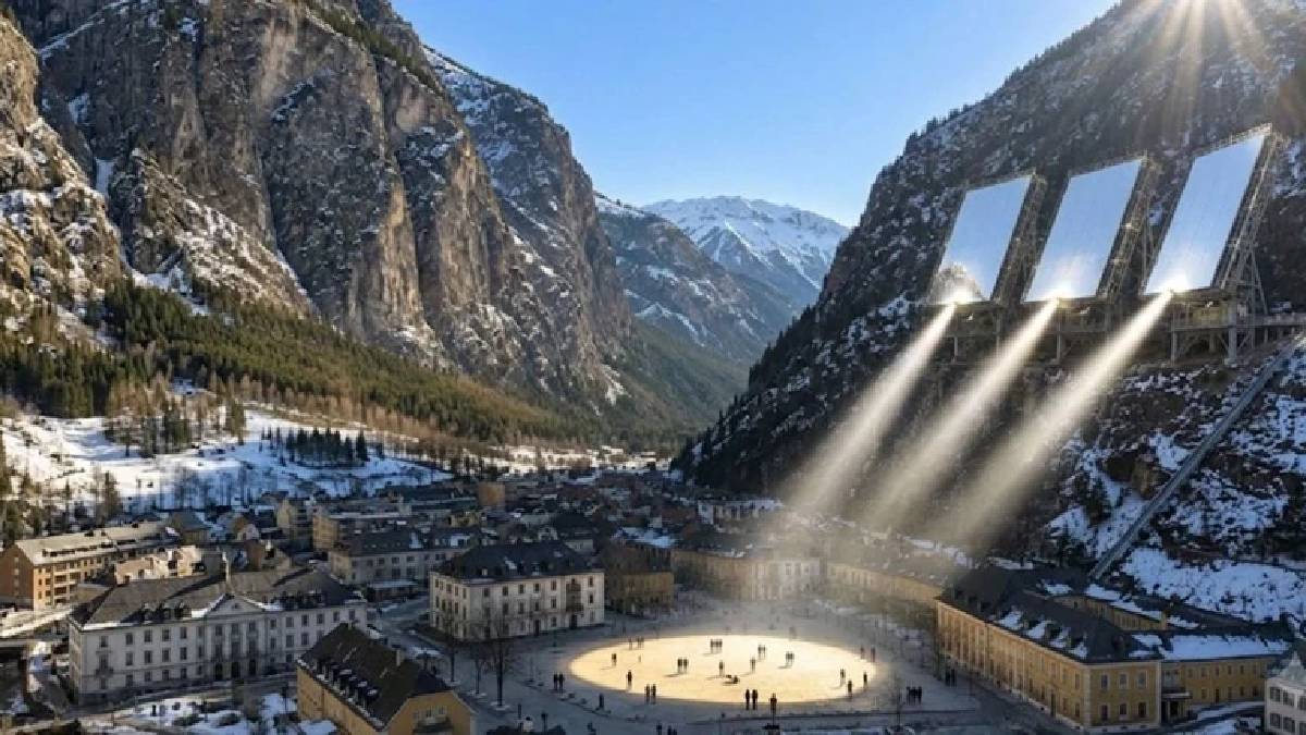 Bu kasaba karanlığa meydan okuyor! Güneş hasretine dev aynalı çözüm buldular