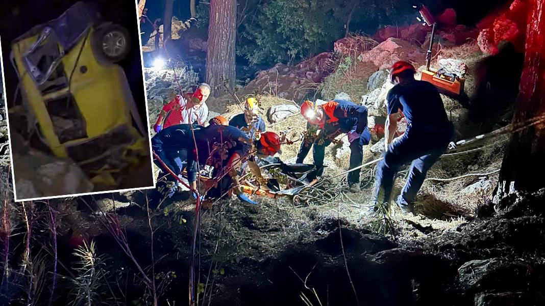Antalya'da feci kaza: 2 ölü, 4 yaralı! Hafif ticari araç uçuruma devrildi