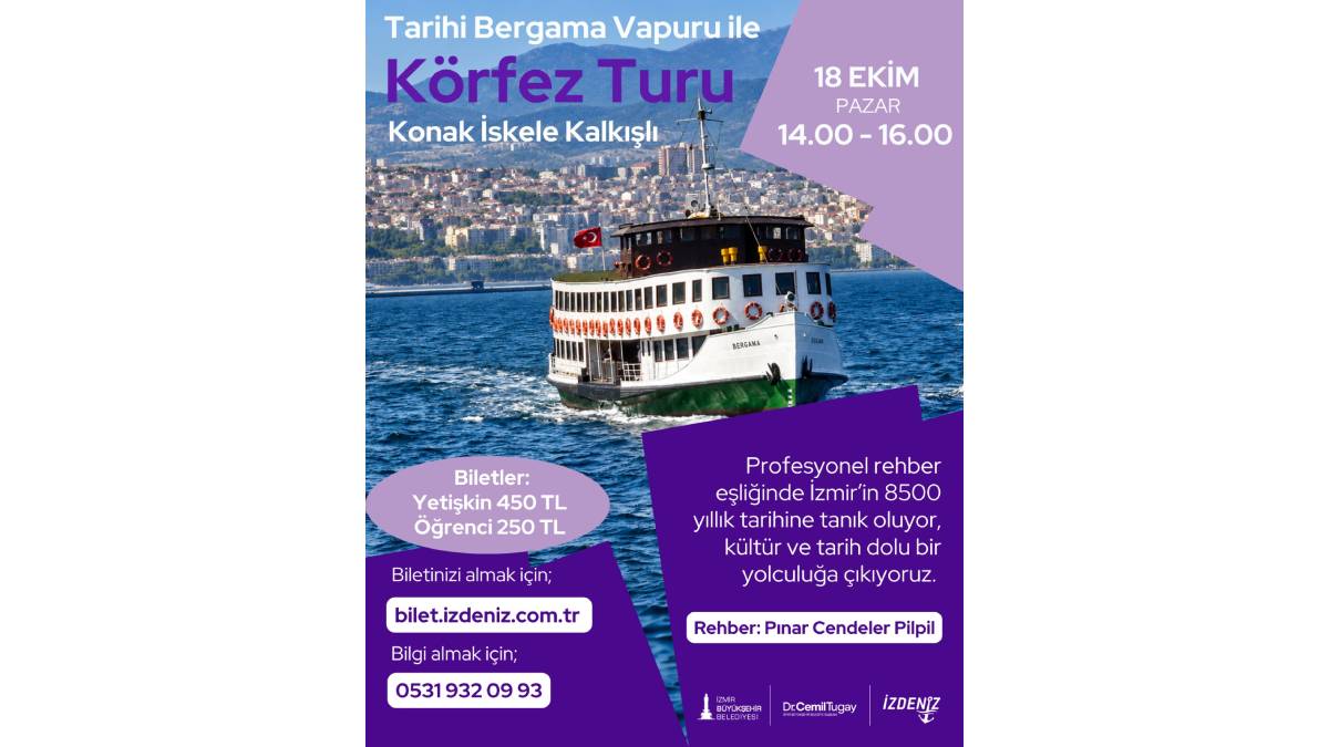 Bergama Vapuru ile tarihe yolculuk yeniden başlıyor
