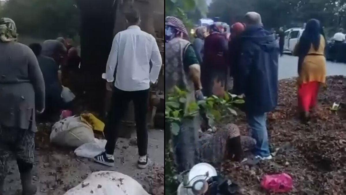 Düzce'de traktör römorku devrildi: 11 yaralı