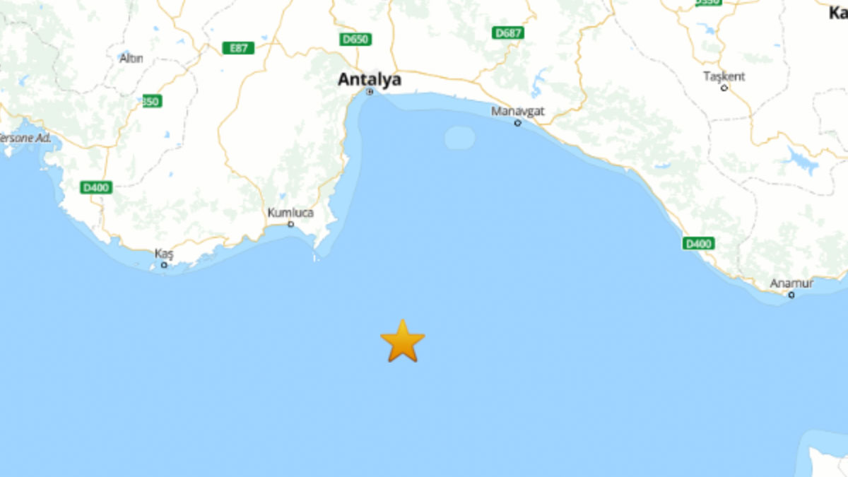 Akdeniz'de deprem