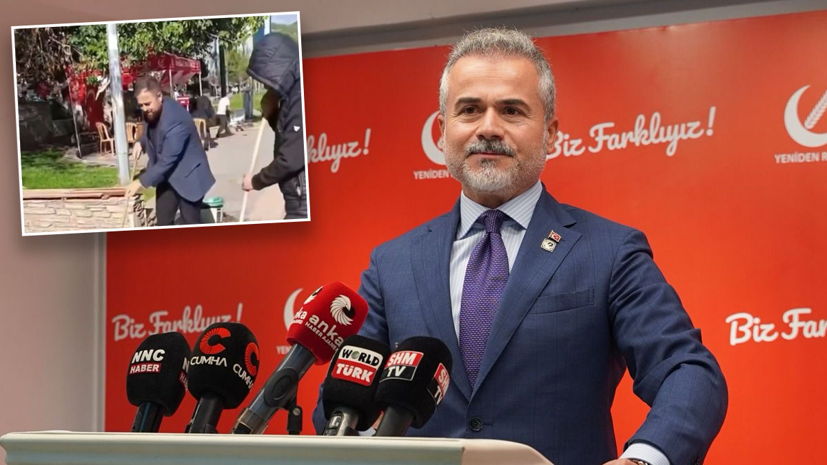 Yeniden Refah'tan DEM Parti'nin açıklama yaptığı alanı sirkeli suyla yıkayan il başkanına tepki: Onayladığımız bir tavır değil