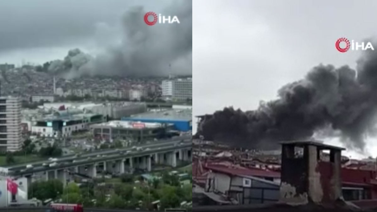 Son dakika! Bayrampaşa'da sanayi sitesinde yangın! Çok sayıda itfaiye ekibi sevk edildi
