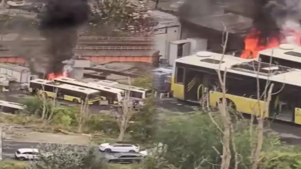 İETT'den yangın açıklaması: Ataköy'de garajımız yok, araçlar bize ait değil