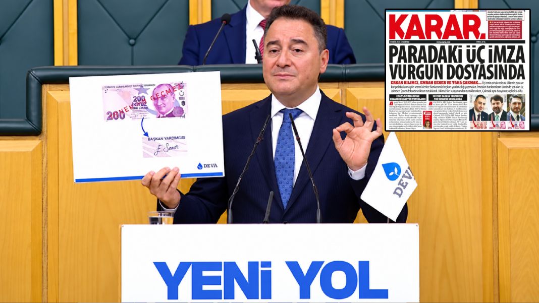 KARAR gündeme getirmişti Babacan da paraların üzerindeki üç imzayı gösterdi: Siz paramızı kimlere emanet etmişsiniz?