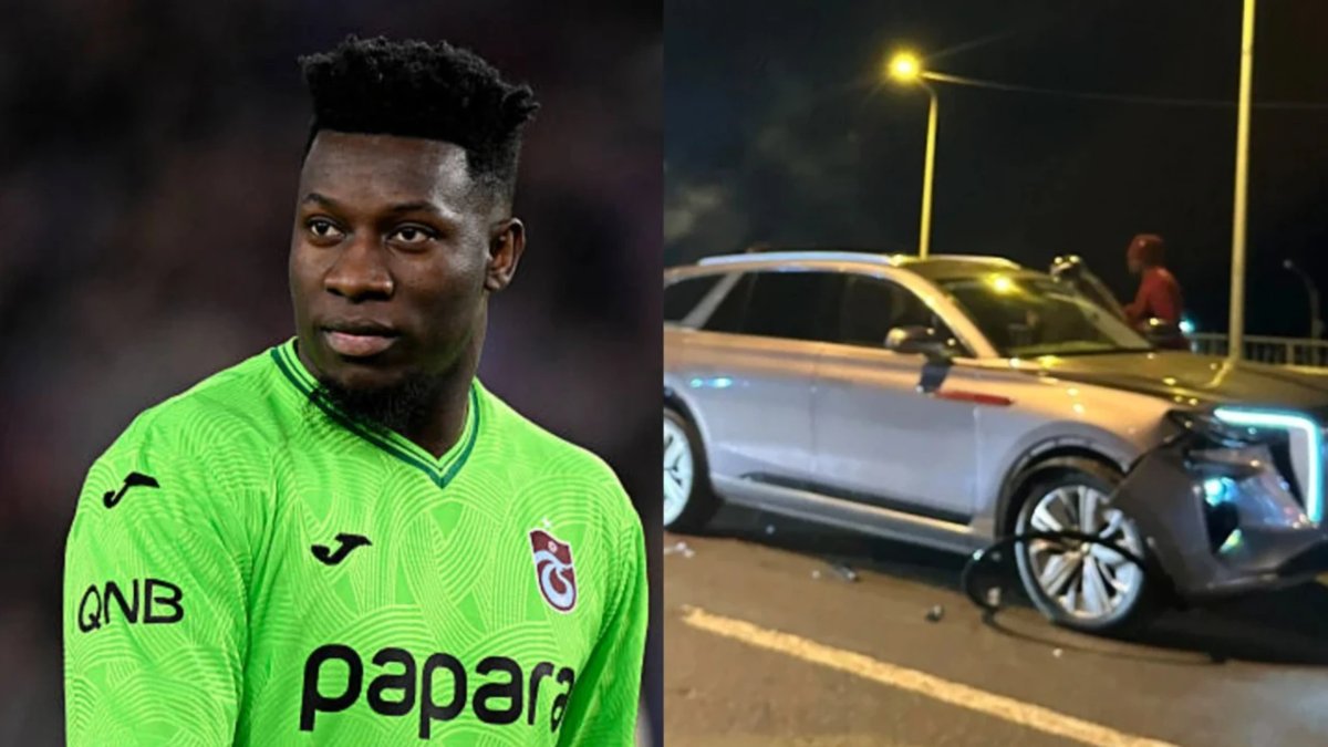 Trabzonspor kalecisi Onana, UEFA Konferans Ligi maçından sonra trafik kazası geçirdi