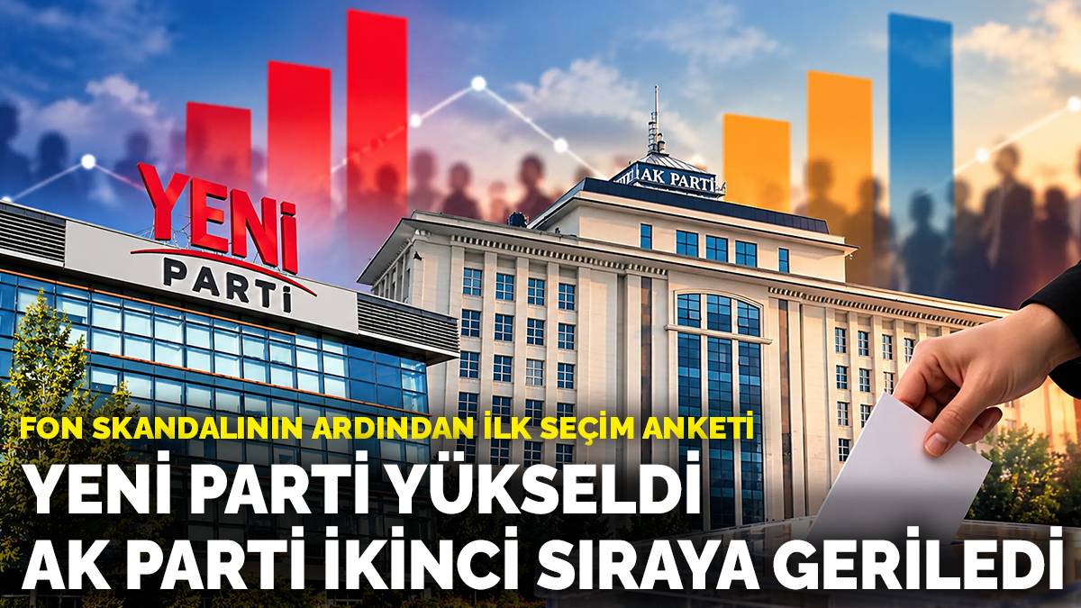 Fon skandalının ardından ilk seçim anketi: YENİ Parti yükseldi, AK Parti ikinci sıraya geriledi