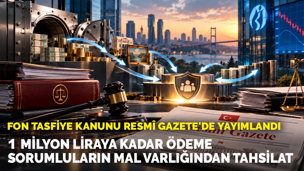 Fon Tasfiye Kanunu Resmî Gazete'de yayımlandı: 1 milyon liraya kadar ödeme, sorumluların mal varlığından tahsilat