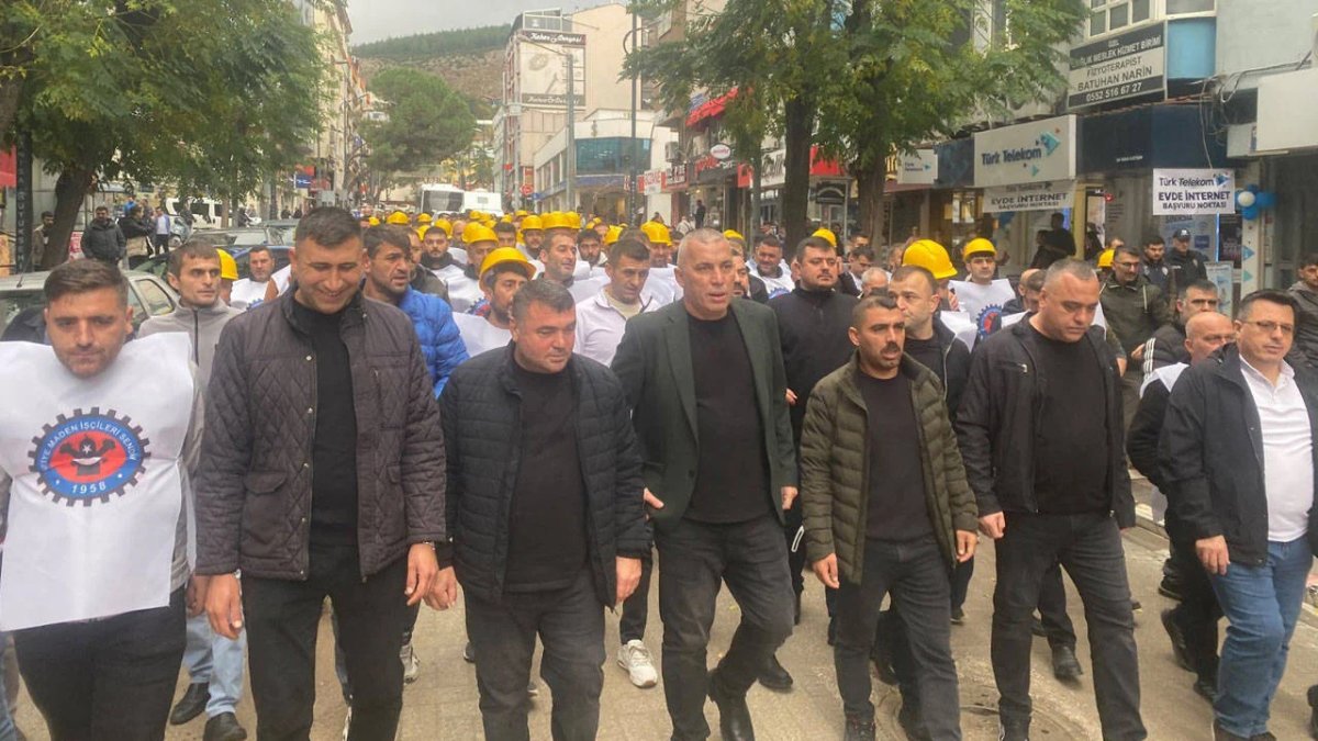 İmbat Madencilik işçileri alacakları için Ankara’ya yürüyor