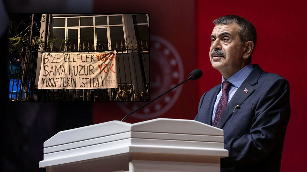 Yusuf Tekin’den pankart protestosuna ilişkin açıklama: Olaydan benim haberim yok