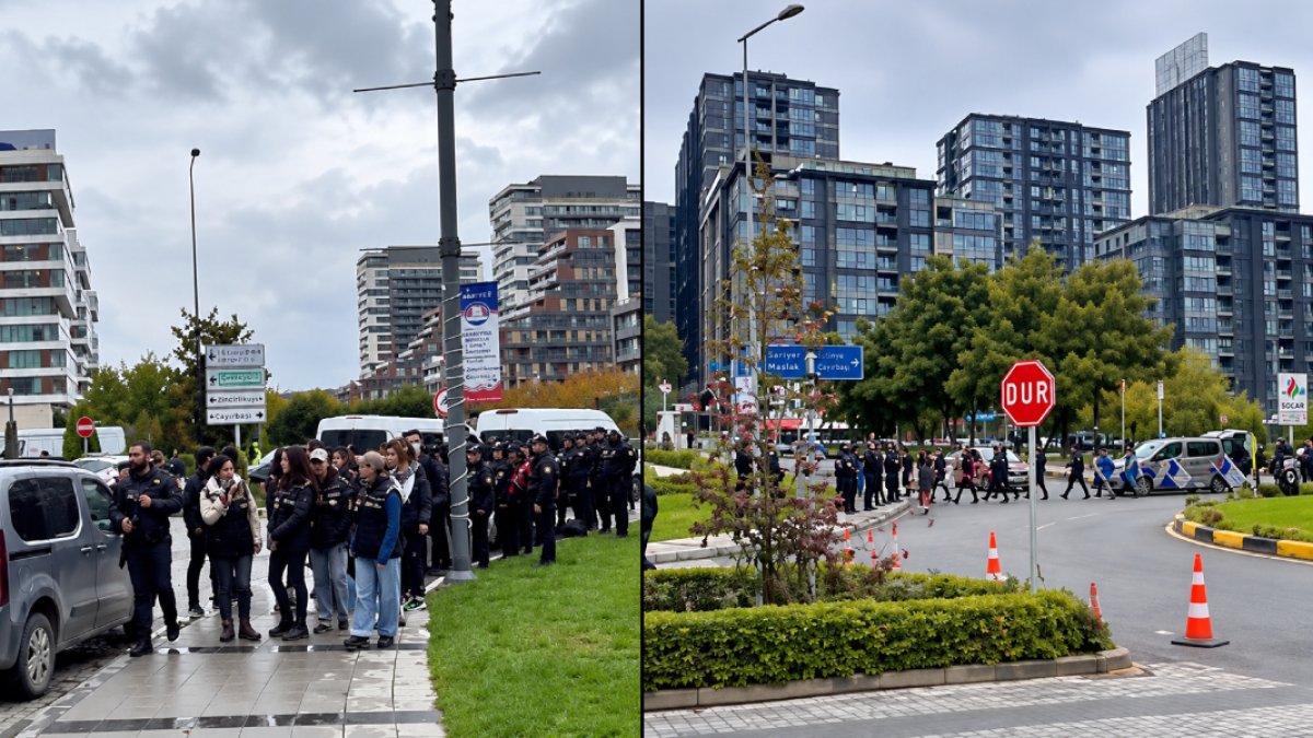 SOCAR önündeki protestoya kaymakamlık engeli: Eylem alanında gözaltı
