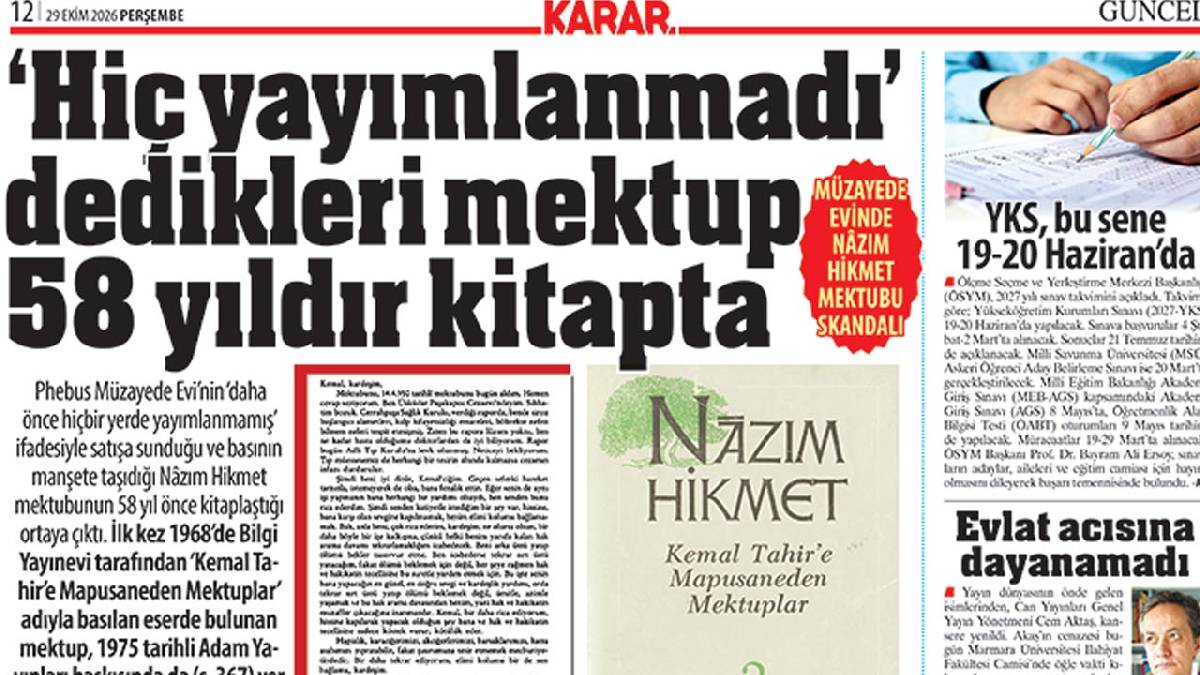 Mütevazı bir düzeltme: Yine Kemal Tahir