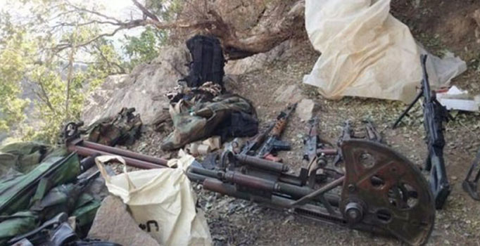 Hakkari'nin Çukurca'da PKK'nın cephanesinde bulundu