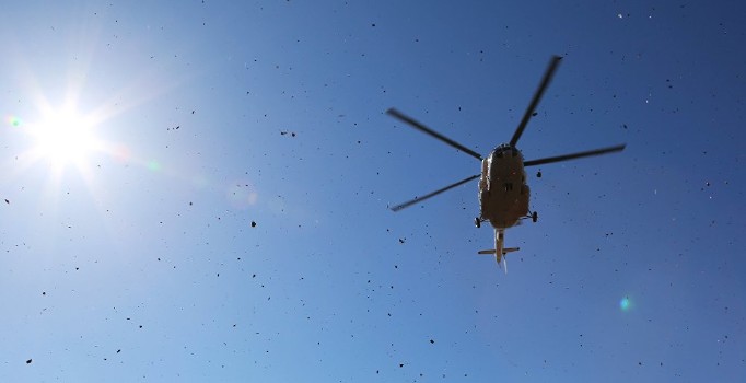 DAEŞ, insani yardım taşıyan Rus helikopterine saldırdı