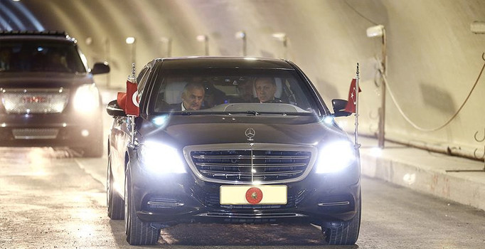 Avrasya Tüneli’nde ilk geçiş Cumhurbaşkanı Erdoğan'dan