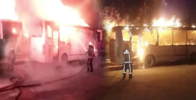 İstanbul Yenibosna'da madde bağımlısı genç özel halk otobüsünü kundakladı