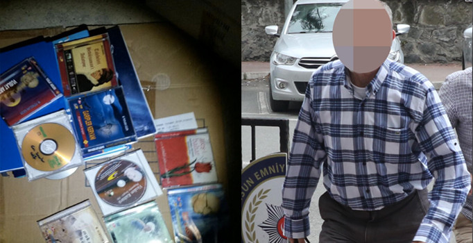 FETÖ'ye ait kitap ve CD'lerle yakalandı