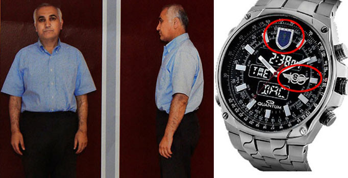 FETÖ imamı Adil Öksüz'ün saatinde hava kuvvetleri amblemi