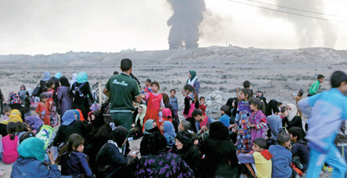 Musul operasyonu ile birlikte siviller göç etmeye başladı