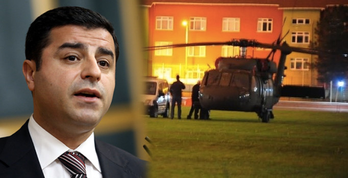 Demirtaş misafir odası olarak adlandırılan müşahade odasında kalıyor