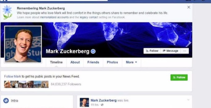 Facebook, Mark Zuckerberg'i "öldü" ilan etti