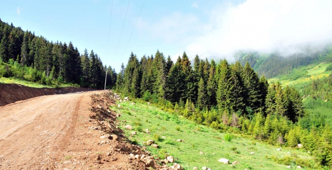 Yeşil Yol inşaatında makinalar çalışmaya başladı