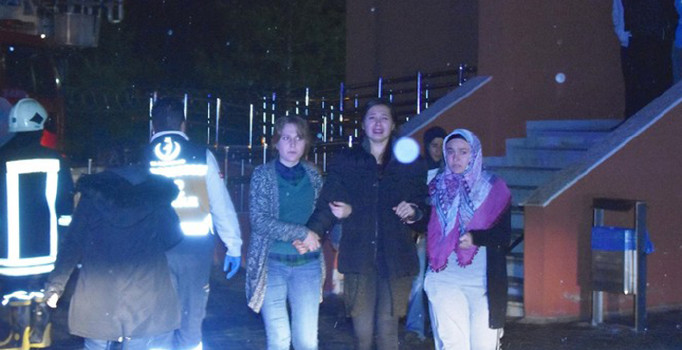 Konya'da bir kız yurdunda yangın çıktı, öğrenciler panik yaşadı