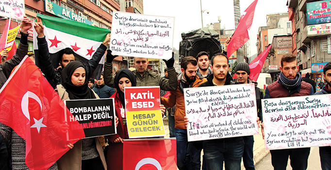 İnsanlık Halep’e kalkan  olmak için yürüyor