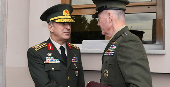 Genekkurmay Başkanı Akar, Org. Dunford ile İncirlik'te görüştü | Son dakika haberleri