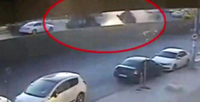 Zırhlı özel harekat aracının kaza anı kamerada